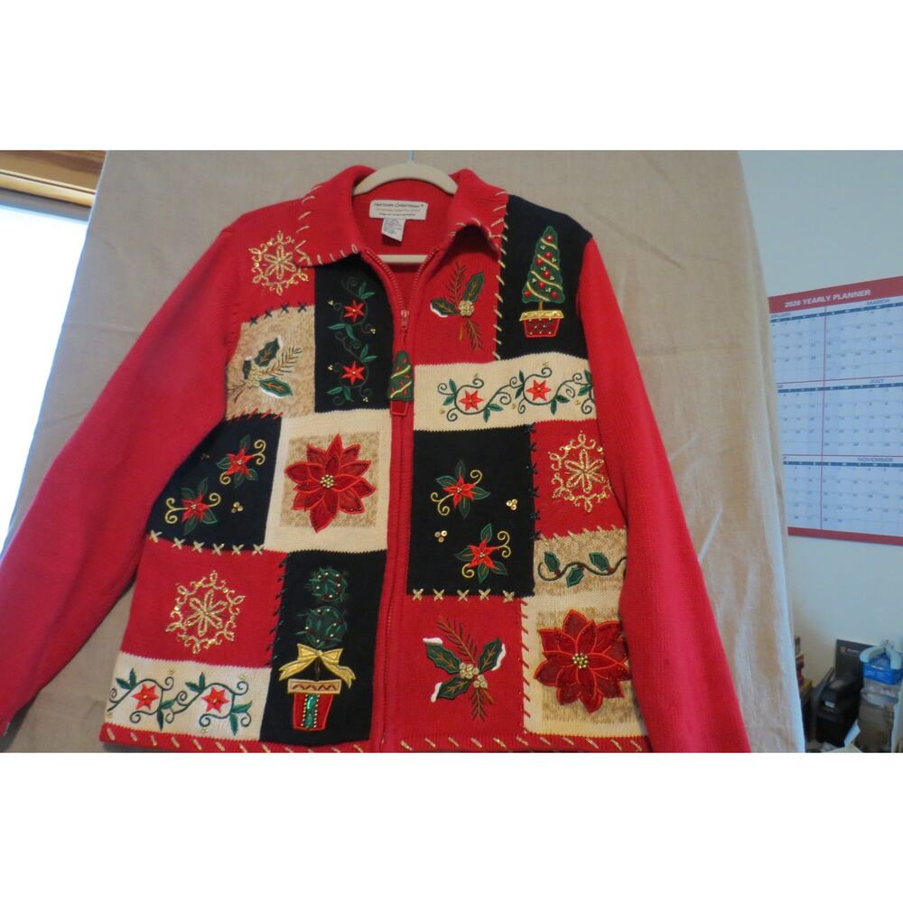 Heirloom Collectibles Christmas 2004 Ugly Sweater Small Vintage